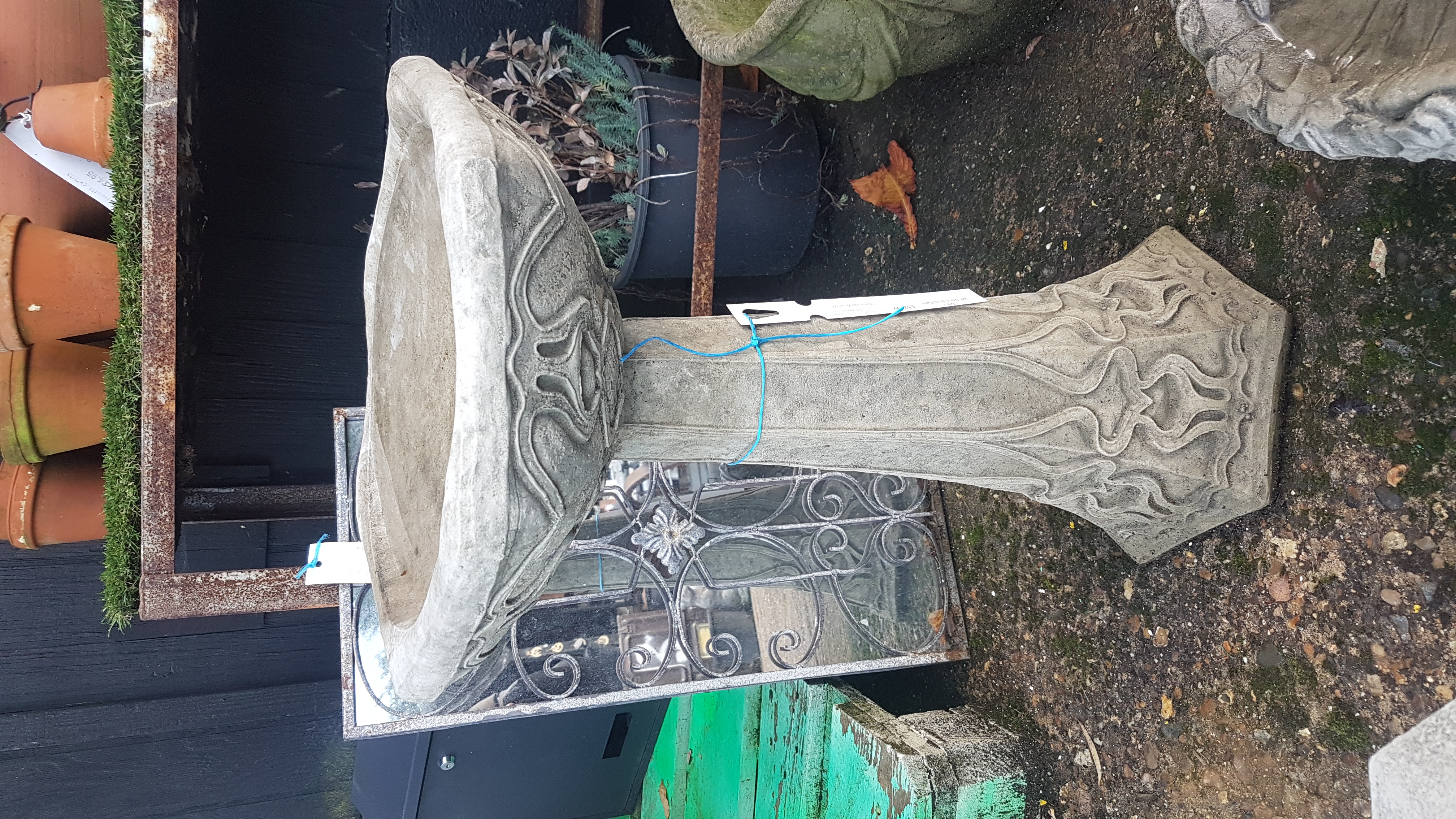 Art Deco Birdbath